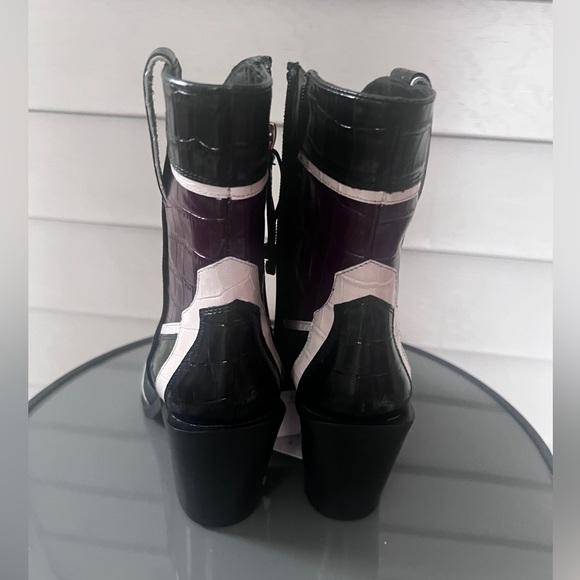 Zara leather cowboy boots size 10 - Picture 8 of 10